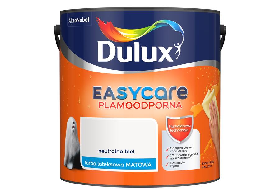 Zdjęcie: Farba lateksowa EasyCare neutralna biel 2,5 L DULUX